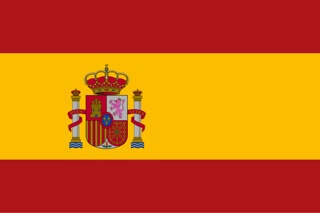 Spain flag representing Spanish language
